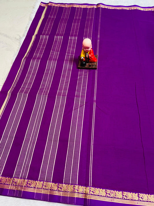 Magenta Raaga Pure Cotton Saree | With Unstitched Blouse Piece For Women