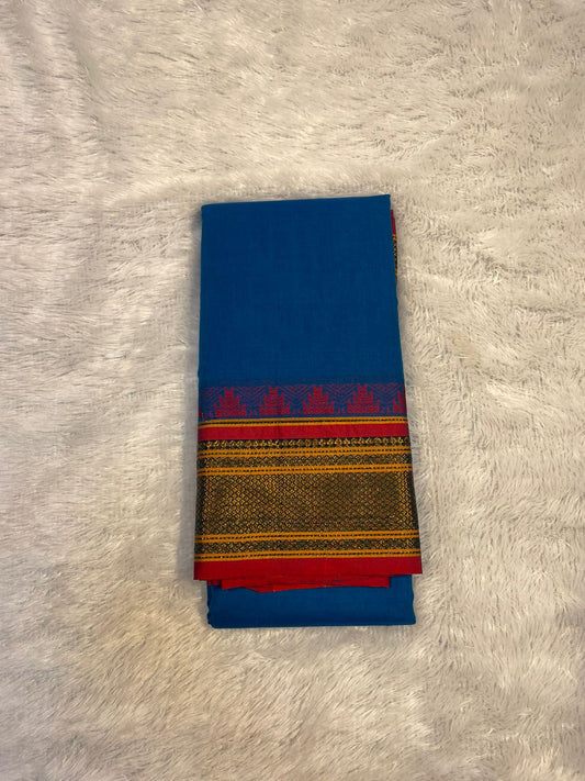 NeelaVasini Narayanpeth Cotton Saree | With Unstitched Blouse Piece For Women