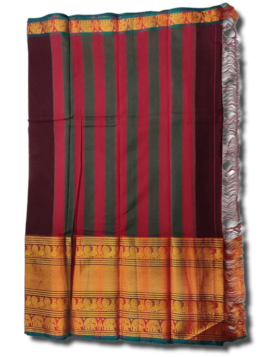 Ayodhya Narayanpeth Cotton Saree | With Unstitched Blouse Piece For Women