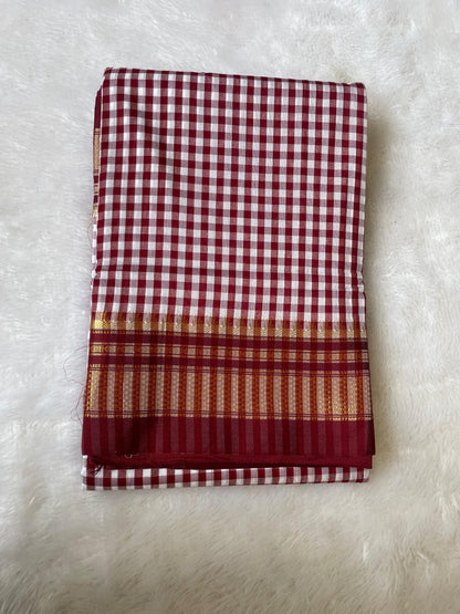 Chacolate Tana checks Ilkal Saree