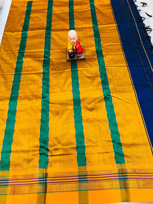 Double Zigzag Masarised Cotton Saree