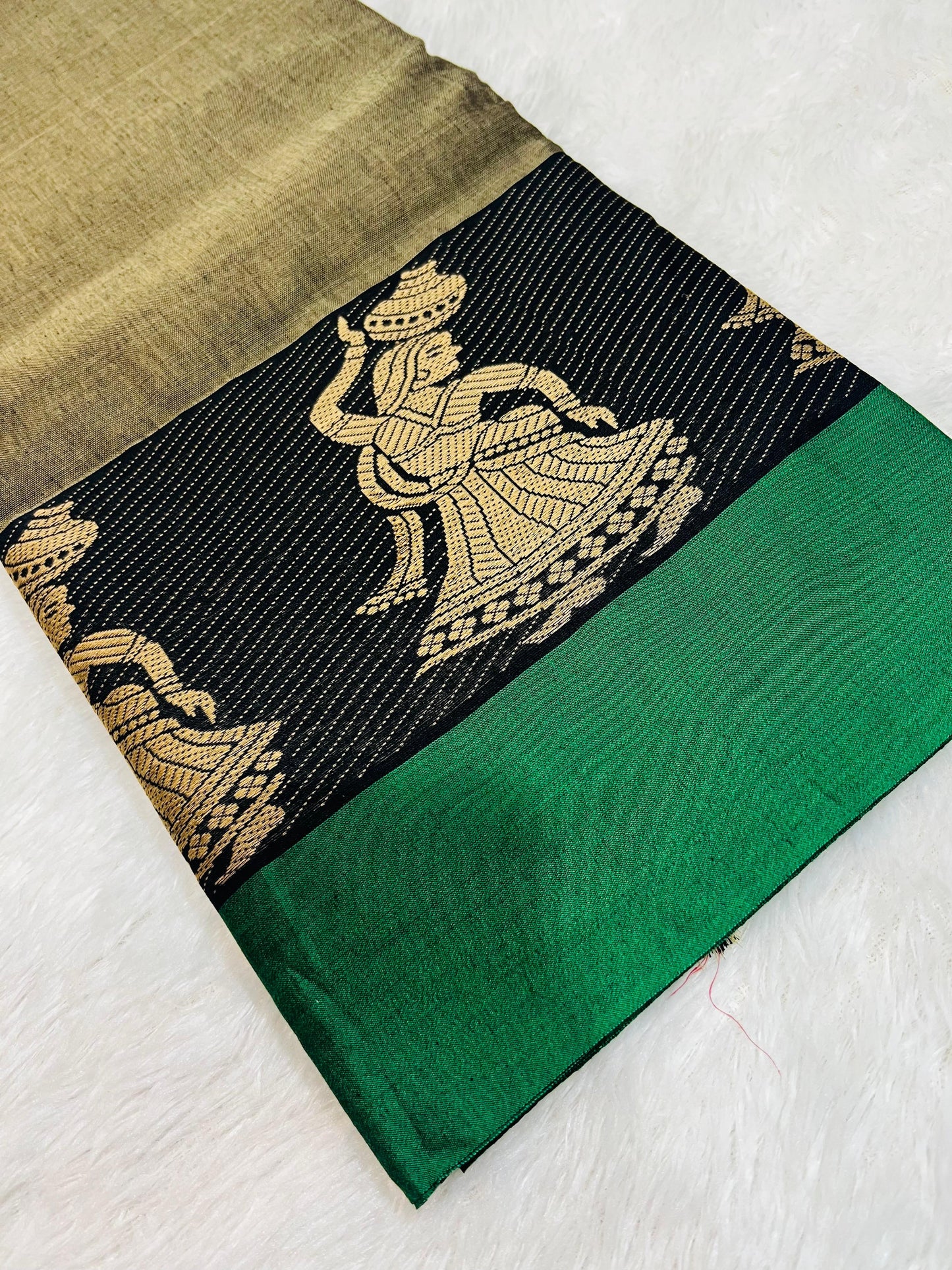 Grey Meera Narayanpeth Cotton Saree | With Unstitched Blouse Piece For Women