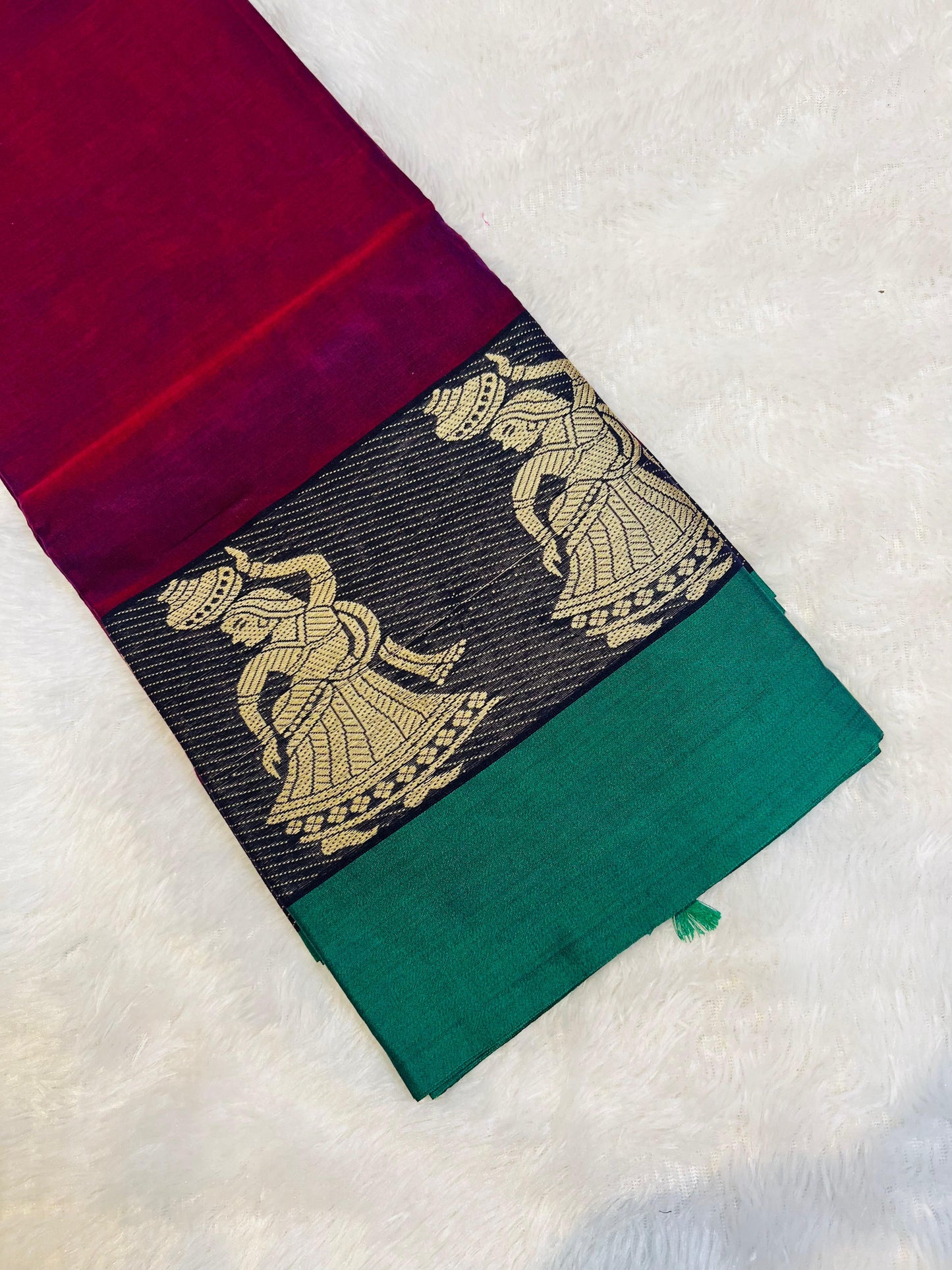 Meera Narayanpeth Cotton Saree | With Unstitched Blouse Piece For Women