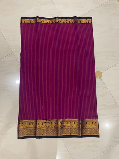 Megenta Narmada Narayanpeth Cotton Saree