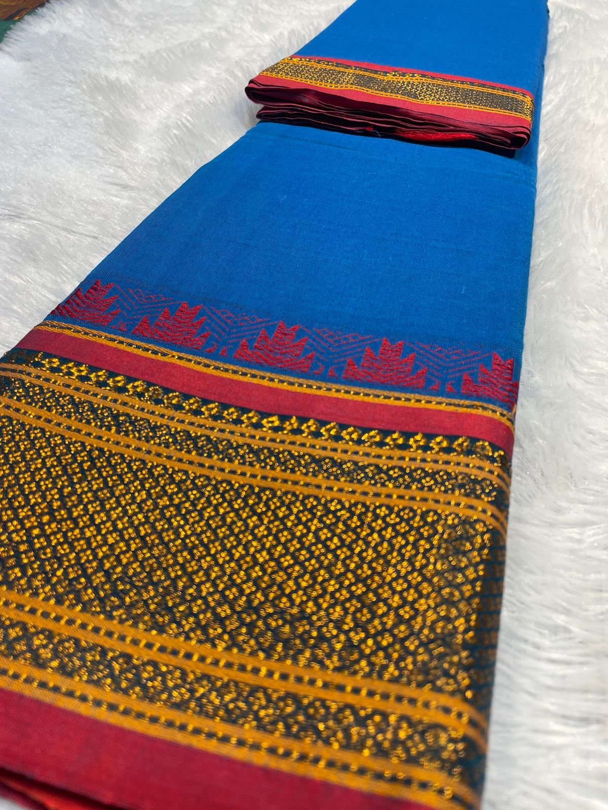NeelaVasini Narayanpeth Cotton Saree | With Unstitched Blouse Piece For Women