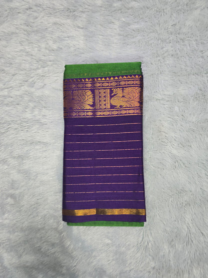 Royal Green Nalini Narayanpeth Cotton Saree