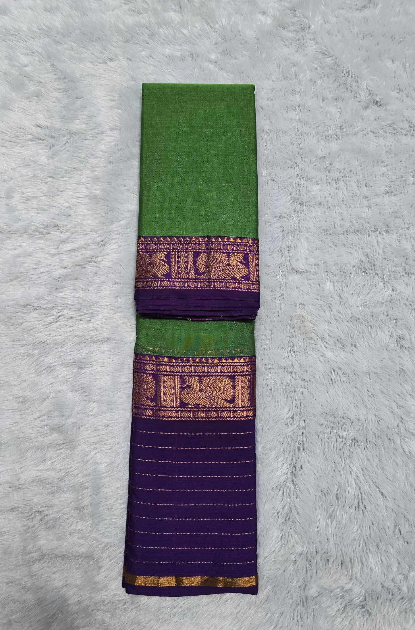 Royal Green Nalini Narayanpeth Cotton Saree