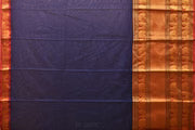 Royal Blue Ayodhya Narayanpeth Cotton Saree | With Unstitched Blouse Piece For Women